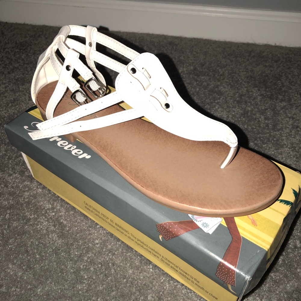 White sandals